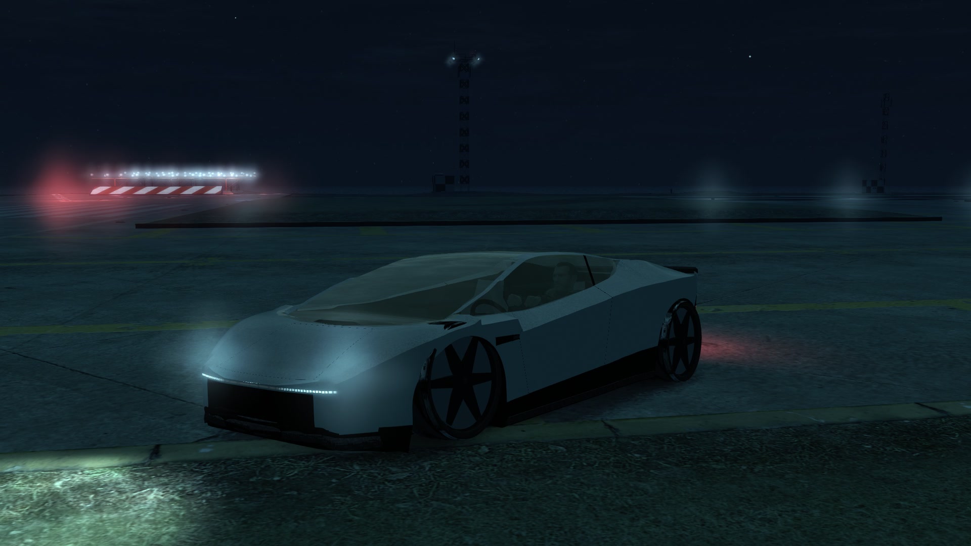 Night: the front LED bar