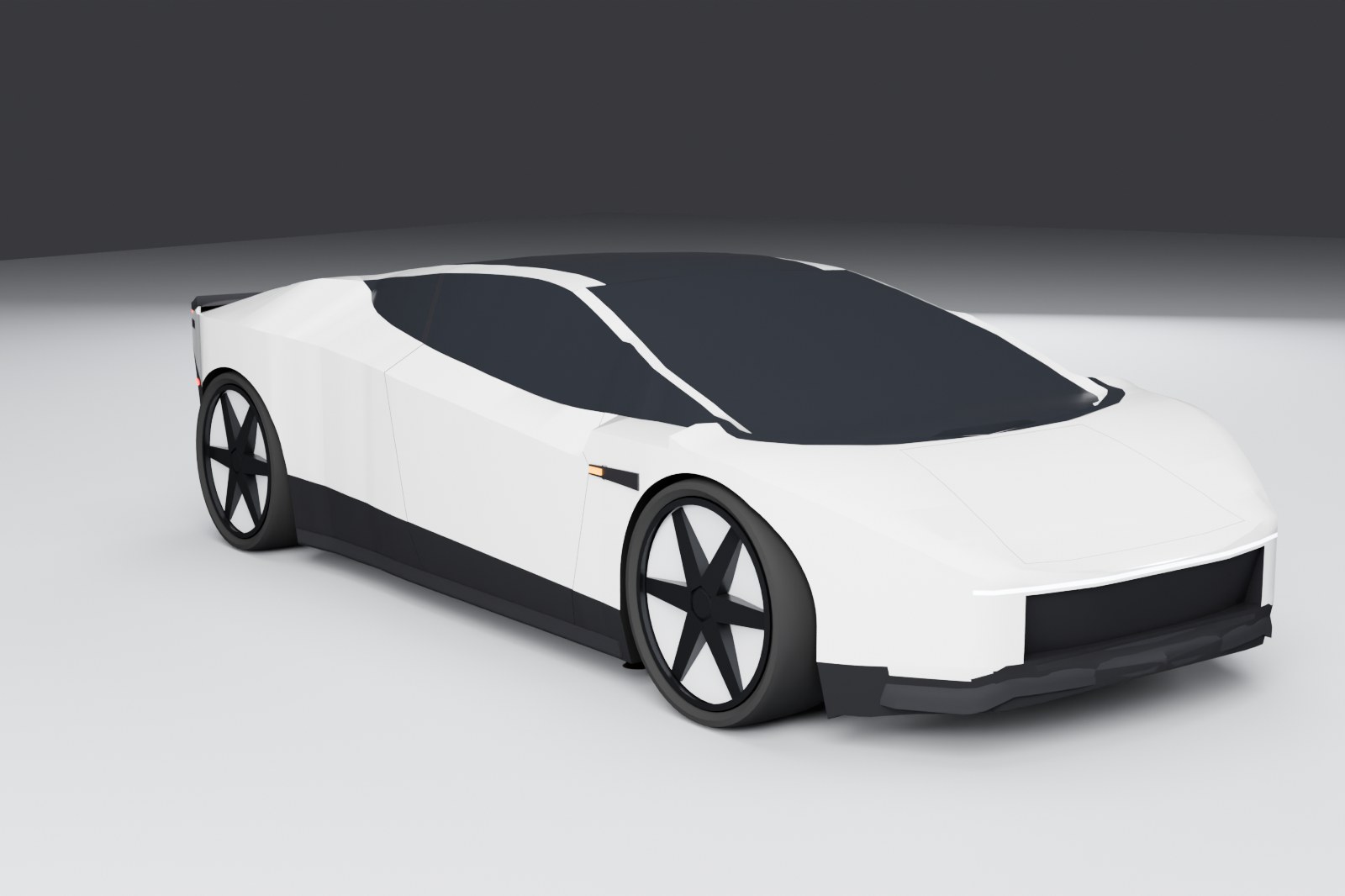 Original model render of Roadster X, a two-seat hypercar