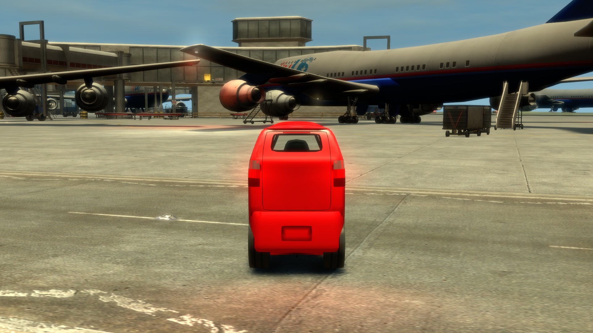 Rear, 747 behind