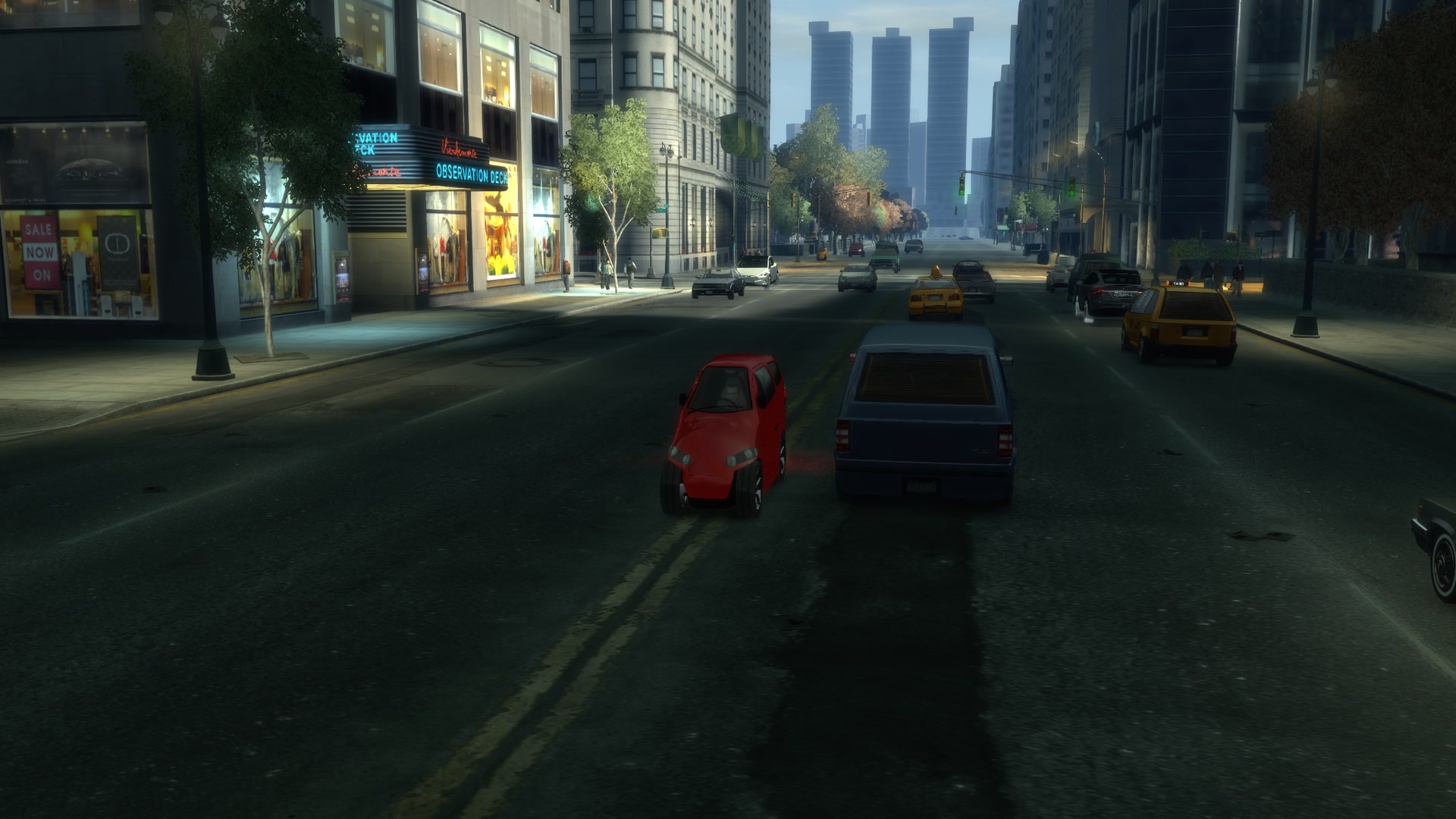 In midtown traffic